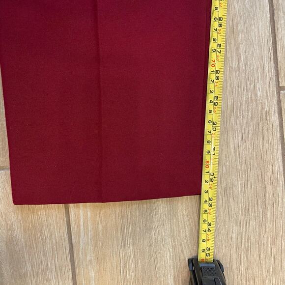Vintage Happy Legs High Rise Maroon Dress Pants Womens 11 ILGWU USA 70s Wide Leg - Picture 6 of 9